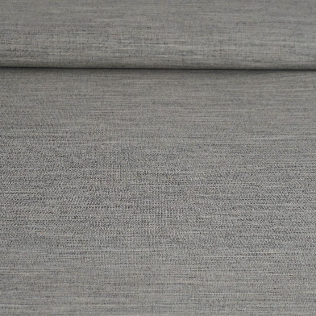 Vorhangstoff Leinenmix durchscheinend grau beige melange